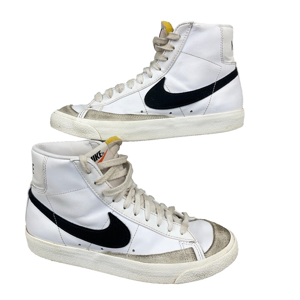 Nike Blazer Mid '77 Shoes Womens Size 8 White Black Sneakers CZ1055-100